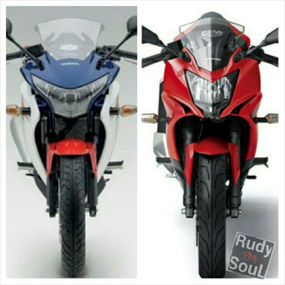 tampak depan ninja mono RR vs cbr 250r.jpg image