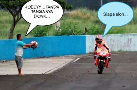 foto lucu marquez di sirkuit sentul image