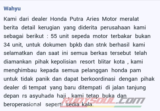 update berita kebakaran diler aries putra motor.jpg image